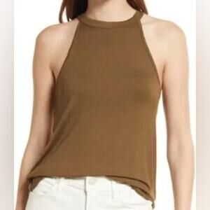 Melrose and Market Olive Green Tank Top Size Medium